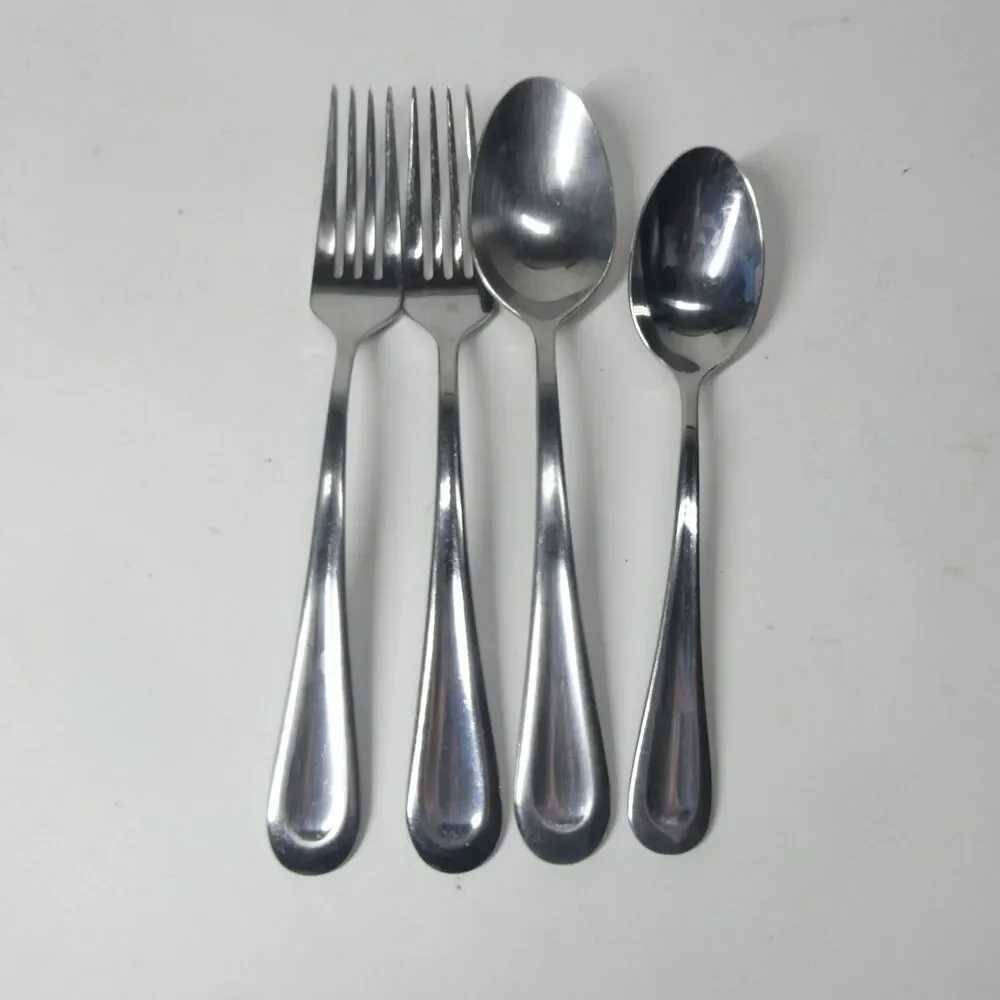 Lot Ginkgo Corrie Flatware Forks Spoons 4pcs 18/0 Stainless Flatware